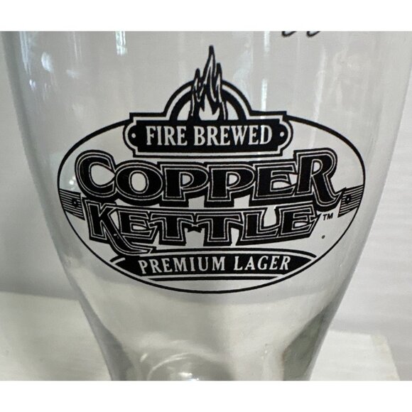 Tuckers Copper Kettle Premium Lager Glass 6.5" Tall Fire Brewed Logo - Picture 2 of 6